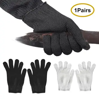 

2Pcs Anti Cut Gloves Multi Function Stainless Steel Wire Anti-cut Protection Safety Working Kitchen Butcher Cut-Resistant Gloves