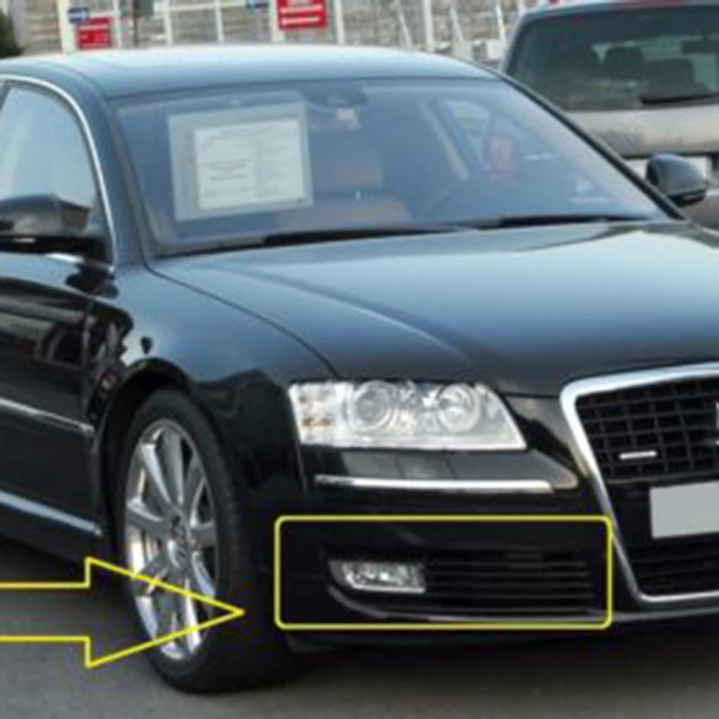 4E0807681AN/4E0807682AN Left+Right Side Foglight Grille Car Accessory Replacement for A8 D3 08-10