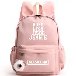 Kpop корейский Черный Розовый Лиза женский милый рюкзак с заячьими ушками маленький рюкзак розовый рюкзак свинья плюшевые дорожные сумки