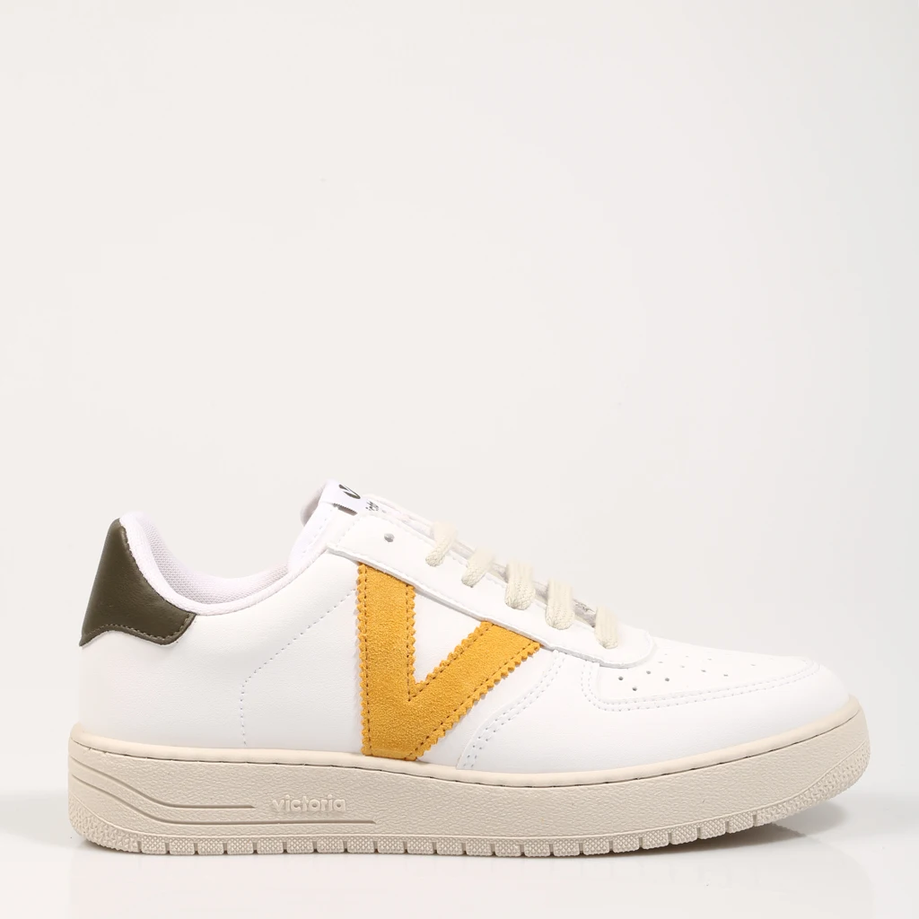 VICTORIA ZAPATILLAS VICTORIA BLANCO/MOSTAZA Amarillo Polipiel Mujer – Yellow SNEAKERS Woman 74391