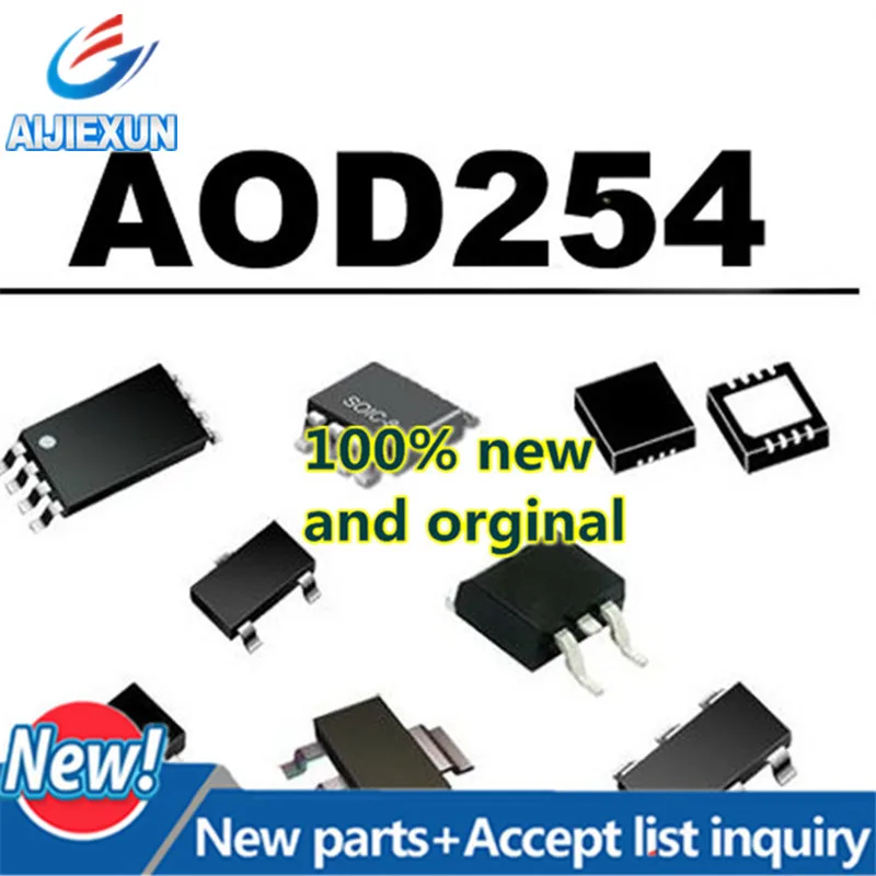 

10 шт., 100% новый и оригинальный AOD254 D254 TO252 MOS 150V N-Channel MOSFET, большой запас