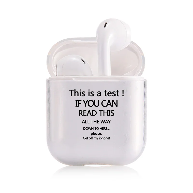 I300020 Simple Cute AirPods Case For Apple airpods Case Luxury Cartoon Hard Don't Touch Airpods Case in Bluetooth Earphone Accessories - Цвет: I300020