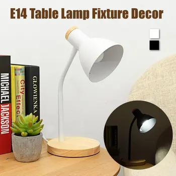 

220V Iron Flexible Neck Table Desk Lamp Home Bed Side Night Reading Light With Bulb Indoor Lighting Home Office Study Lamps E14