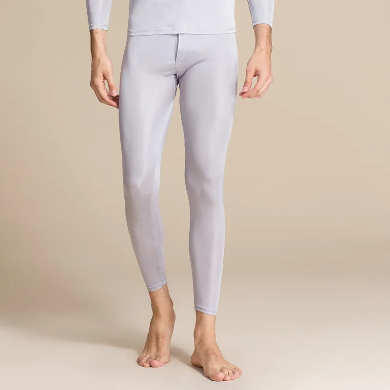Thermal Underwear Men Long Johns Natural Silk Underwear Fall Winter