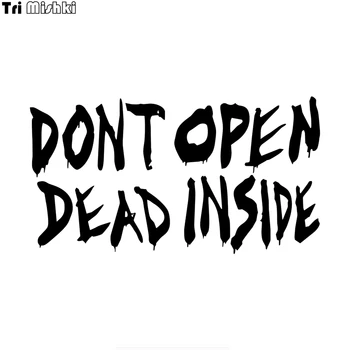 

Tri Mishki HZX767# 20*11cm don't open dead inside car sticker Vinyl Decals Motorcycle Accessories Stickers
