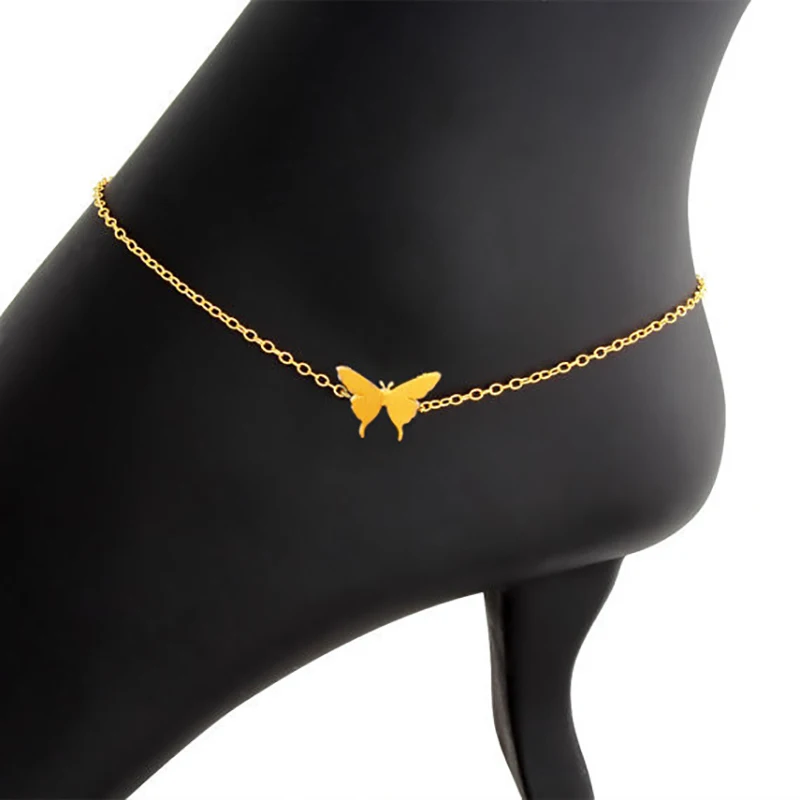 Stainless Steel Gold Butterfly Anklets For Women Leg Chain Butterfly Charms Bracelets Female Jewelry Bridesmaid Gifts Stainless Steel Gold Butterfly Anklets For Women Leg Chain Butterfly Charms Bracelets Female Jewelry Bridesmaid Gifts