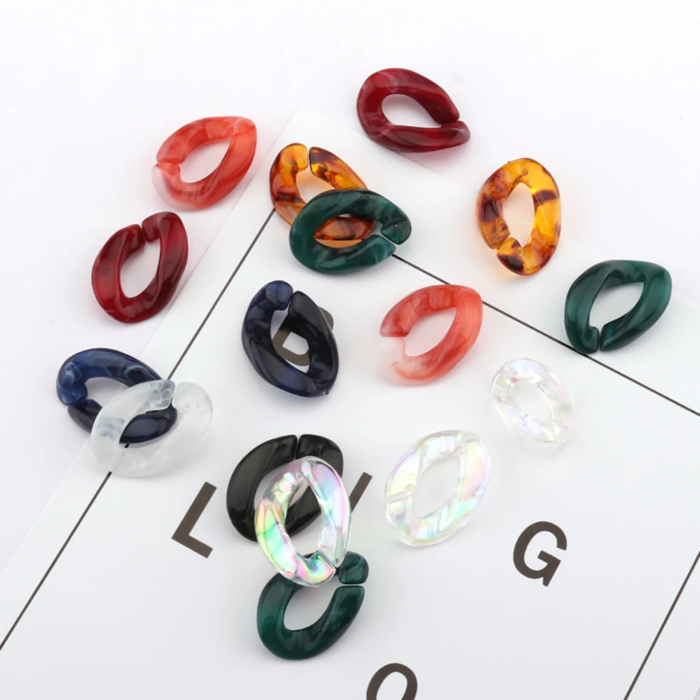 10pcs, 20pcs all-match resin acrylic handmade jewelry accessories acrylic chain DIY female bag accessories custom length acrylic