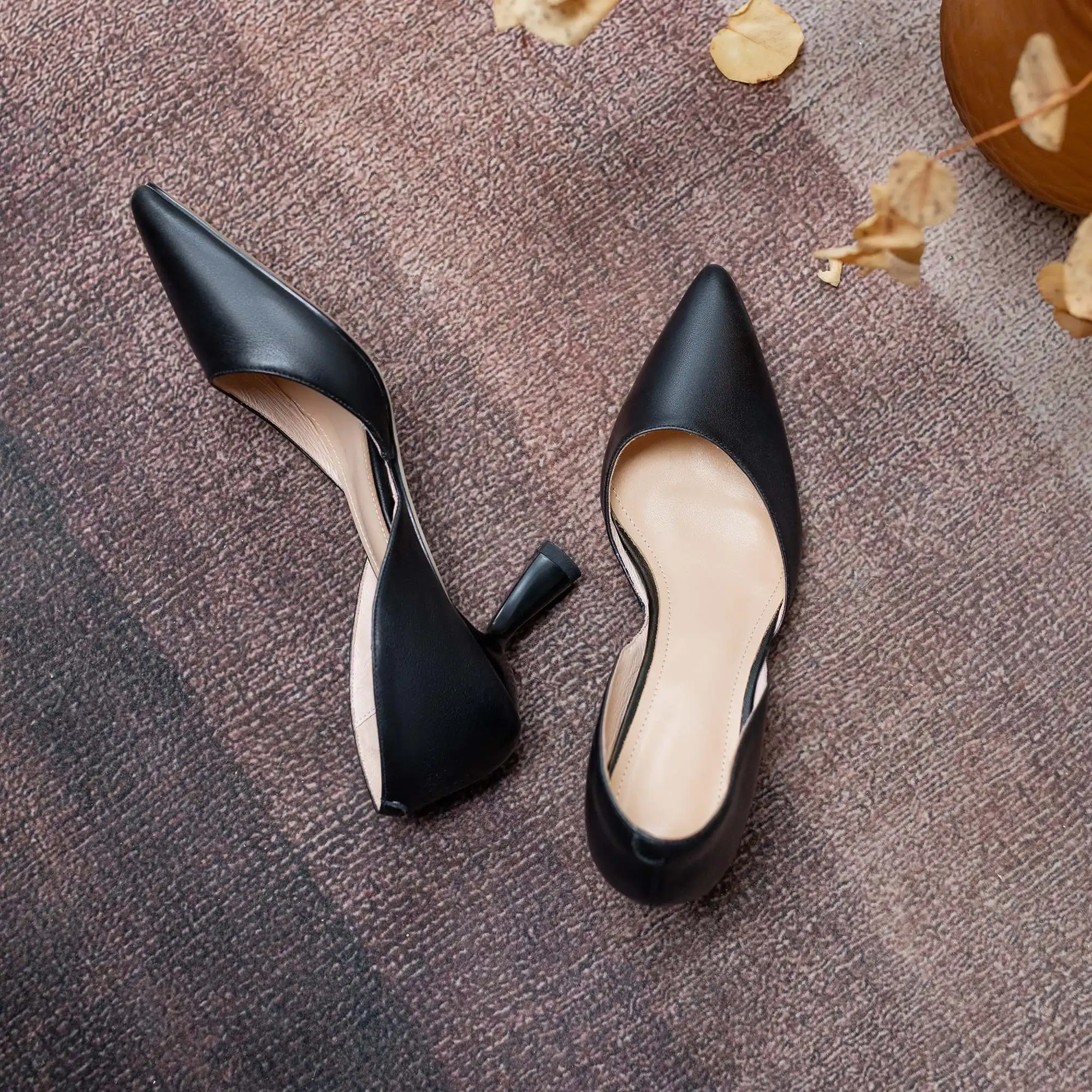 Krazing Pot Full Grain Leather Colorful Pointed Toe Stiletto High Heels Slip On Fashion Shallow Sexy Wedding Wholesale Ins Pumps