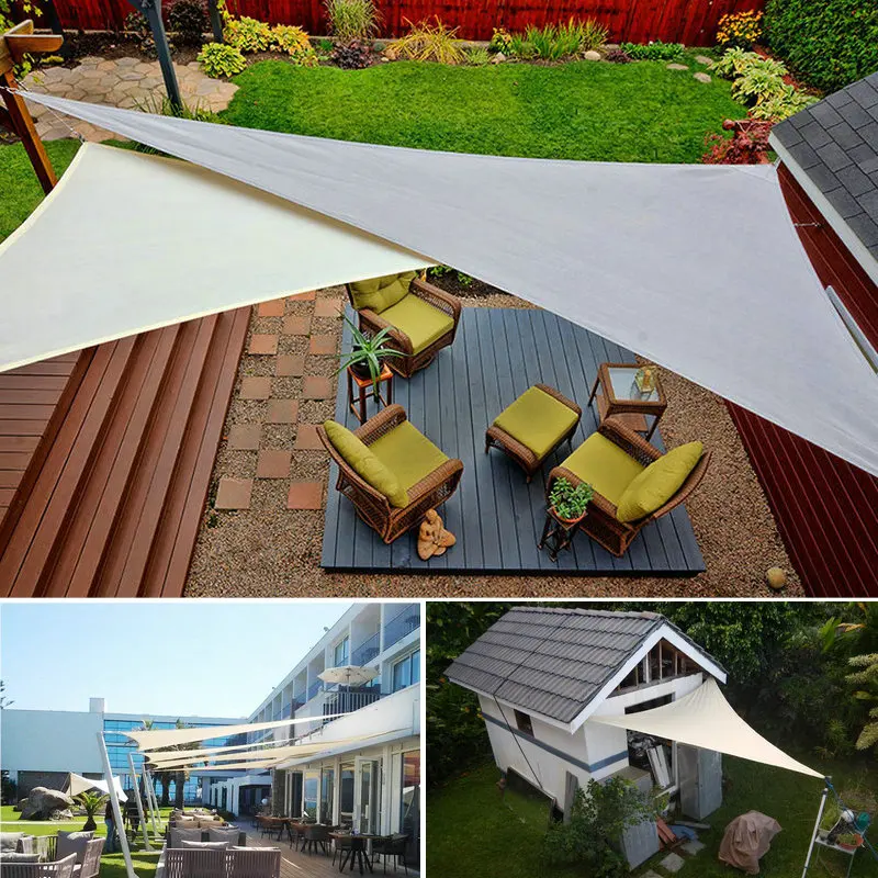 Waterproof Oxford Cloth Triangle Sun Shade Sail Anti-UV Sunshade for Courtyard Garden Outdoor Camping Awning Shade Cloth  (3)_