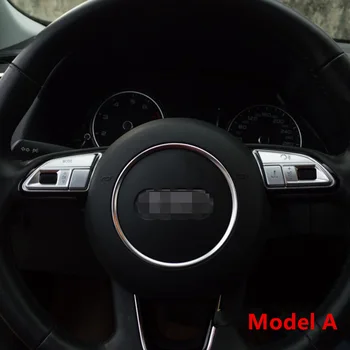 

For Audi Q3 Q5 A1 A3 8V A4 B9 B8 A5 A7 Car styling steering wheel buttons Trim Cover stickers