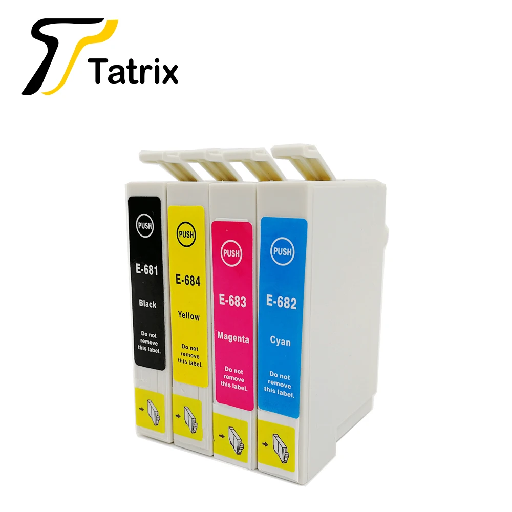 Татрикс 4PK для Epson T0681 T0684 чернильный картридж Stylus CX5000 CX6000 CX7000F CX7400 CX7450 CX8400