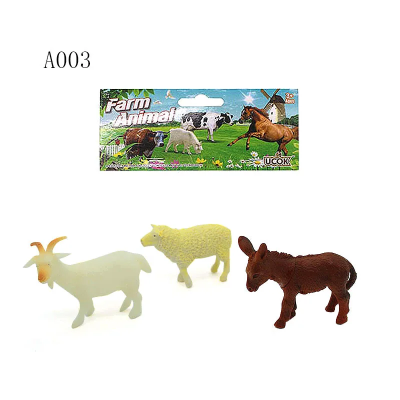 Children Cognitive Ranch Farm Animal Model Toy Fowl Simulated Animal Cattle Pigskin Dog Cat Ducks And Geese Chicken