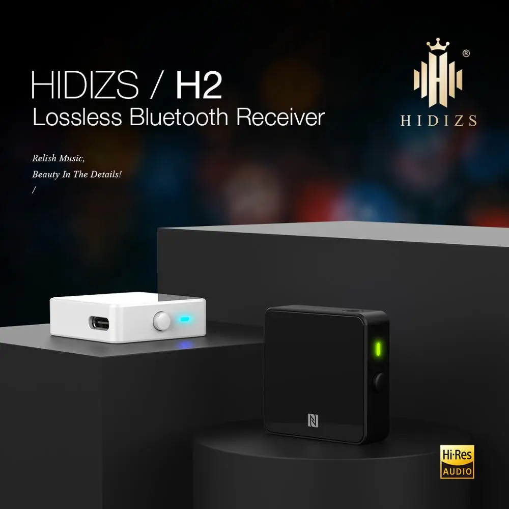 Hidizs H2 без потерь Bluetooth 5 0 приемник Беспроводной 3 мм AUX Jack адаптер NFC двойной