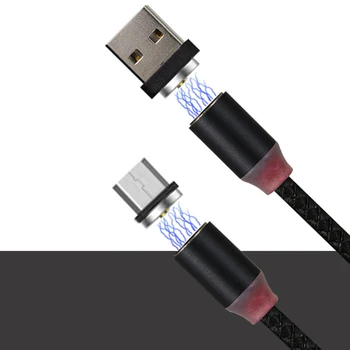 

Android V8/Type-C Magnetic Suction Charging Cable 3-in-1 Double Head Data Cable