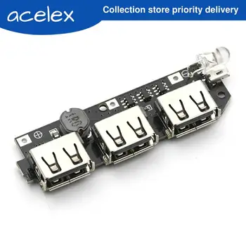 

5V 1A 1.5A 2.1A 3 USB Power Bank Charger Circuit Board Step Up Boost Power Module + 5S 18650 Li-ion Case Shell DIY Kit Powerbank