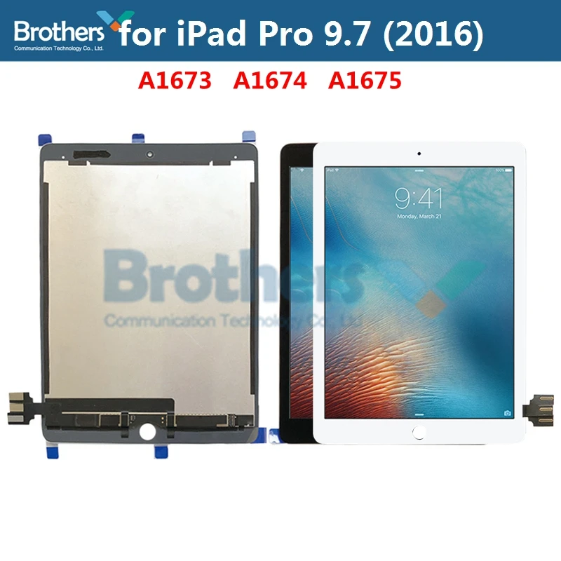 Экран для iPad Pro 9,7 '' A1673 A1674 A1675 ЖК-экран ЖК-дисплей сборка планшет панель сенсорный экран дигитайзер протестированный Топ
