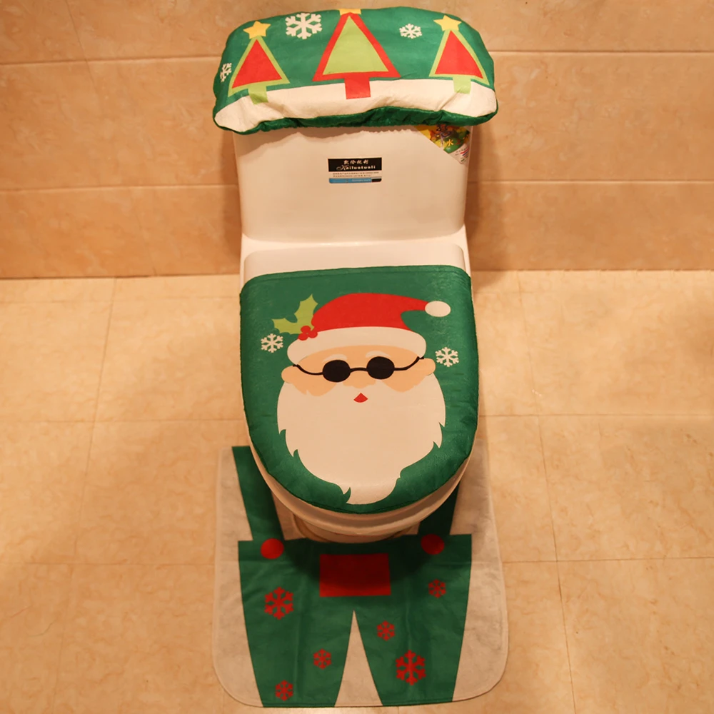 Год 3 шт./компл. Рождественская туалетная крышка украшение для ремешка дома украшения кулон Ванная комната аксессуары для год - Цвет: Santa
