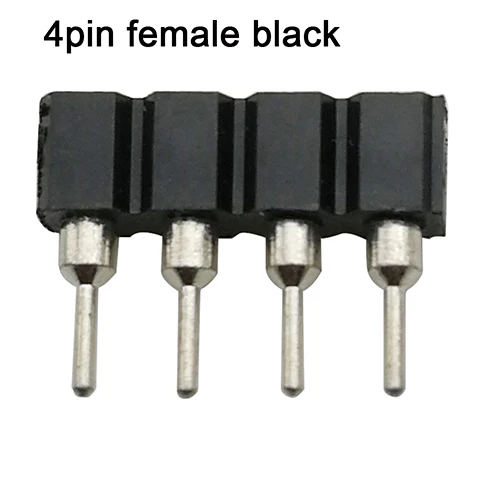 10 шт. 4 Pin 4-контактный разъем RGB адаптер мужской и женский разъем контактный разъем иглы для 5050 3528 RGB Светодиодные ленты света светодиодный аксессуары - Цвет: 4Pin Female Black