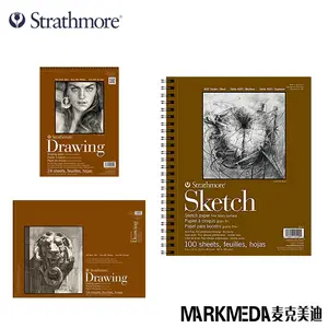 American Strathmore 400 Series Sketchbook Warm Brown/Cold Gray Sketch Paper  скетчбук для рисования 8K/16/32K скетчбук - AliExpress