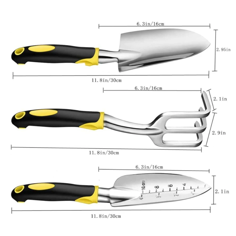 AIVY Garden Tool  Aluminum Gardening Hand Tools - Garden Trowel - Hand Shovel - Tilling Hand Rake 3