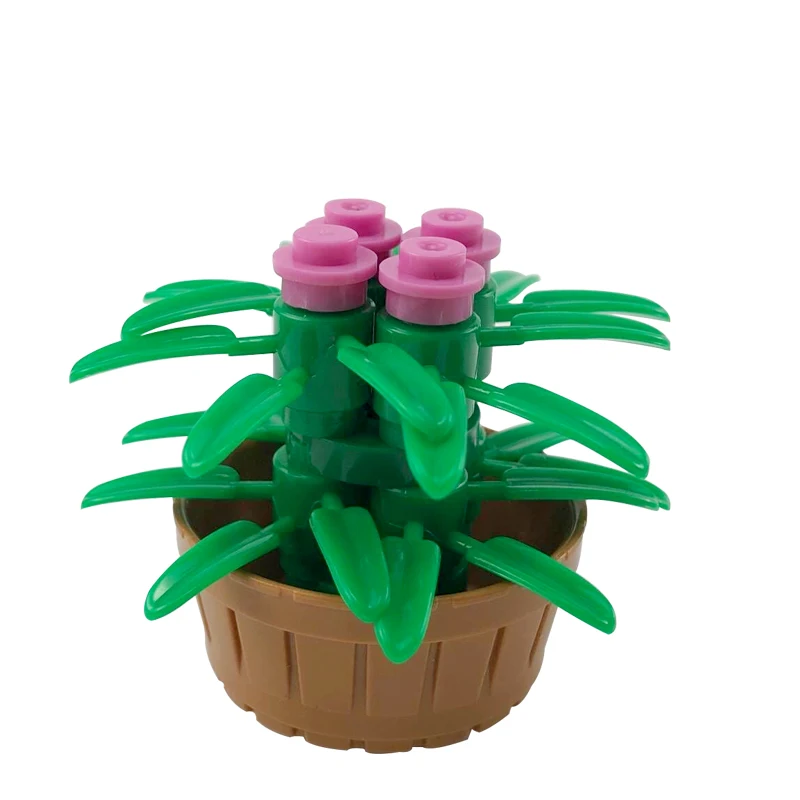 MOC Plants The Mushroom Pine Tree Flowers Building Blocks Toys for Children Assemble Blocks DIY Gifts Kids Toy 11