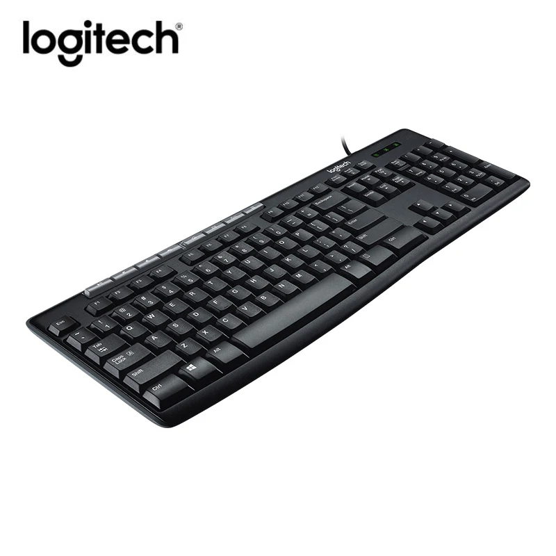 Проводная клавиатура Logitech K200 для ноутбука ПК домашнего офиса бизнеса игр USB