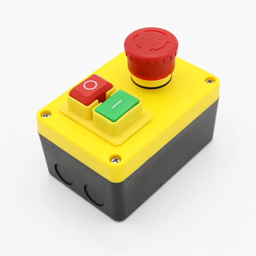 

KJD17 D-2 Stop Start Emergency Button Easy Install Universal Insulation Workshop Lathe Plastic Switch Push Mill Drill