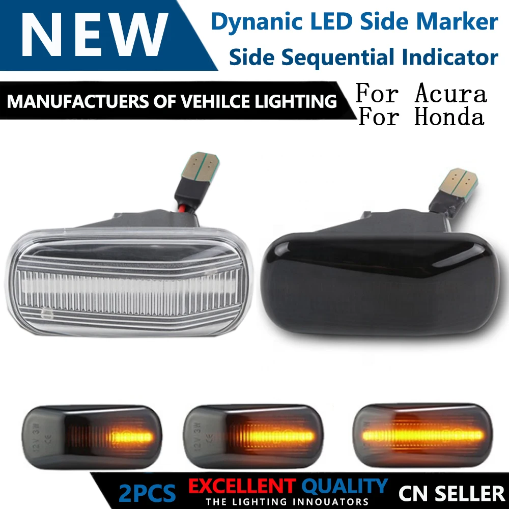 

Led Dynamic Side Marker Turn Signal Light Amber Sequential Blinker Light For HONDA Civic Acura Integra S2000 Acura RSX DC5 NSX