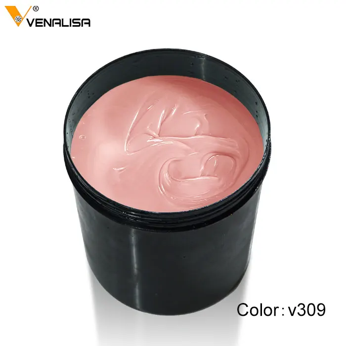 VENALISA UV LED Gel 1kg Bulk Builder Extension Jelly Gel Crystal Transparent 12 Camouflage Jelly Color Self Leveling Nail Gel 4