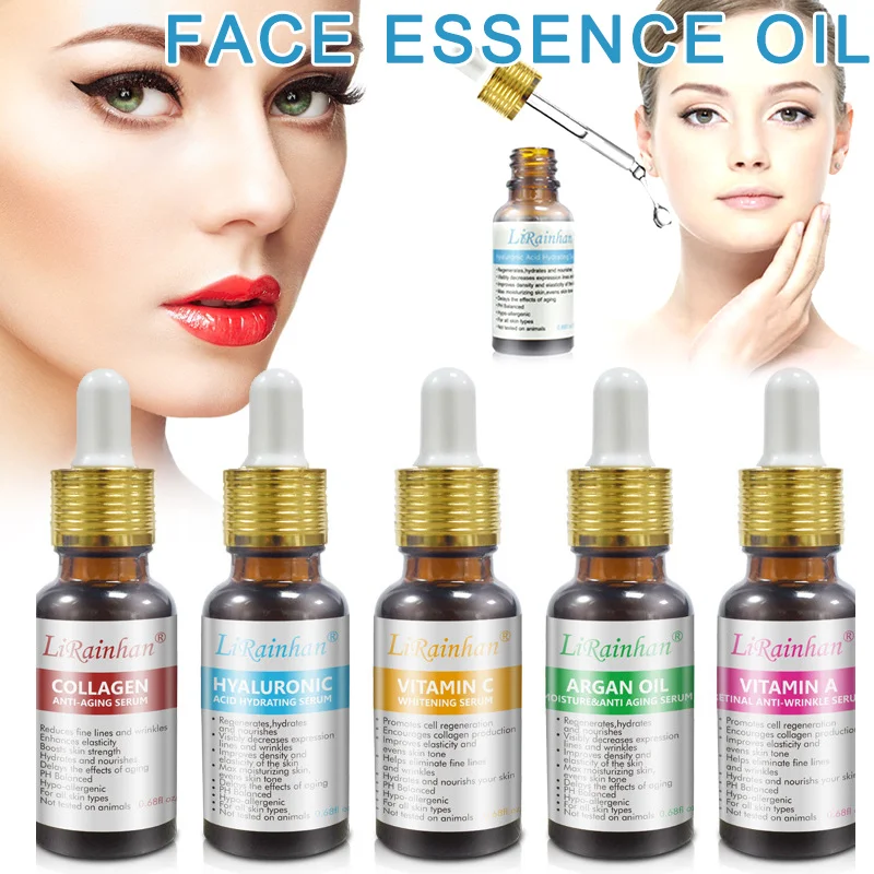 2019 Women Girl New Fashion VC Hyaluronic Argan Essence Oil Collagen Remove Dark Blots Facial High Quality Skin Care 20ml J3 | Красота и