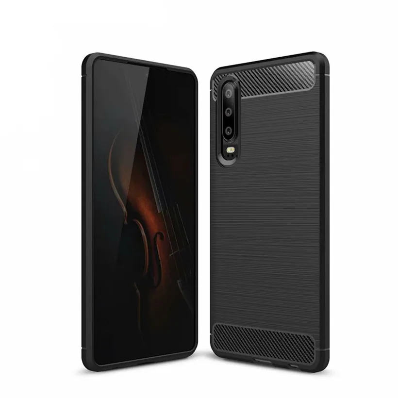 For Xiaomi Play Pocophone F1 Mi CC9 Pro CC9e A2 Lite Mix 3 2S Max 2 Silicone Case Luxury Carbon Fiber Brushed Soft TPU Shell | Мобильные
