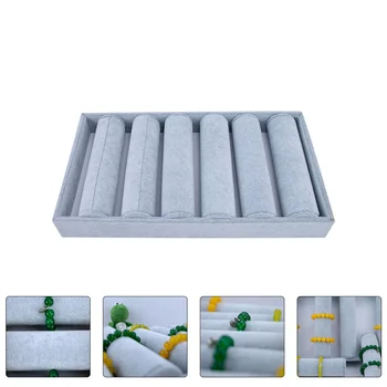 

1Pc Bracelet Storage Box Creative Display Tray Home Jewelry Holder (Grey)