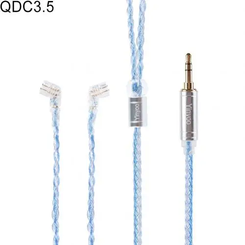 HIFIHEAR MMCX/2Pin/QDC 16 ЯДРО ЗАМЕНА Плетеный посеребренный прочный кабель для наушников 2,5/3,5/4,4 мм - Цвет: 6