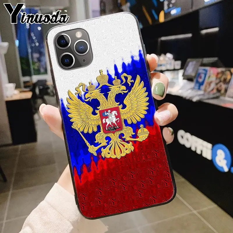 Yinuoda российский флаг герб Топ детальный чехол для телефона чехол для iPhone 7plus X 6 6S 7 8 8Plus 5S 11pro xs чехол для MAX XR