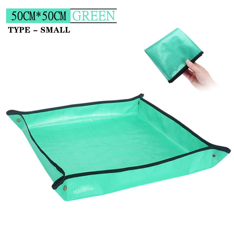 Durable Foldable Waterproof Gardening Planting Mat, 50-100CM for Flowerpot Transplanting and Garden Tools