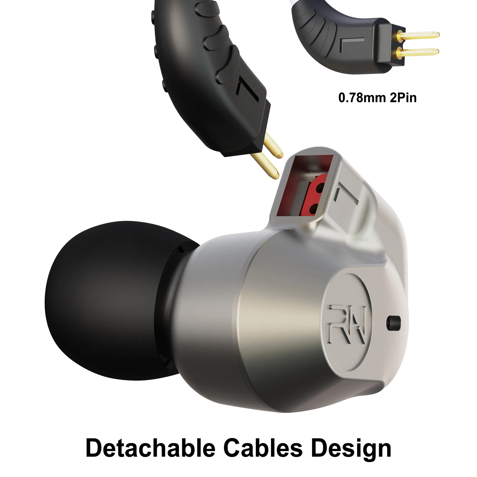 RevoNext NEX602 in Ear Monitor Dual Driver Headphone1DD+ 1BA сплав в виде ракушки HiFi наушники гарнитура модернизированные съемные кабели