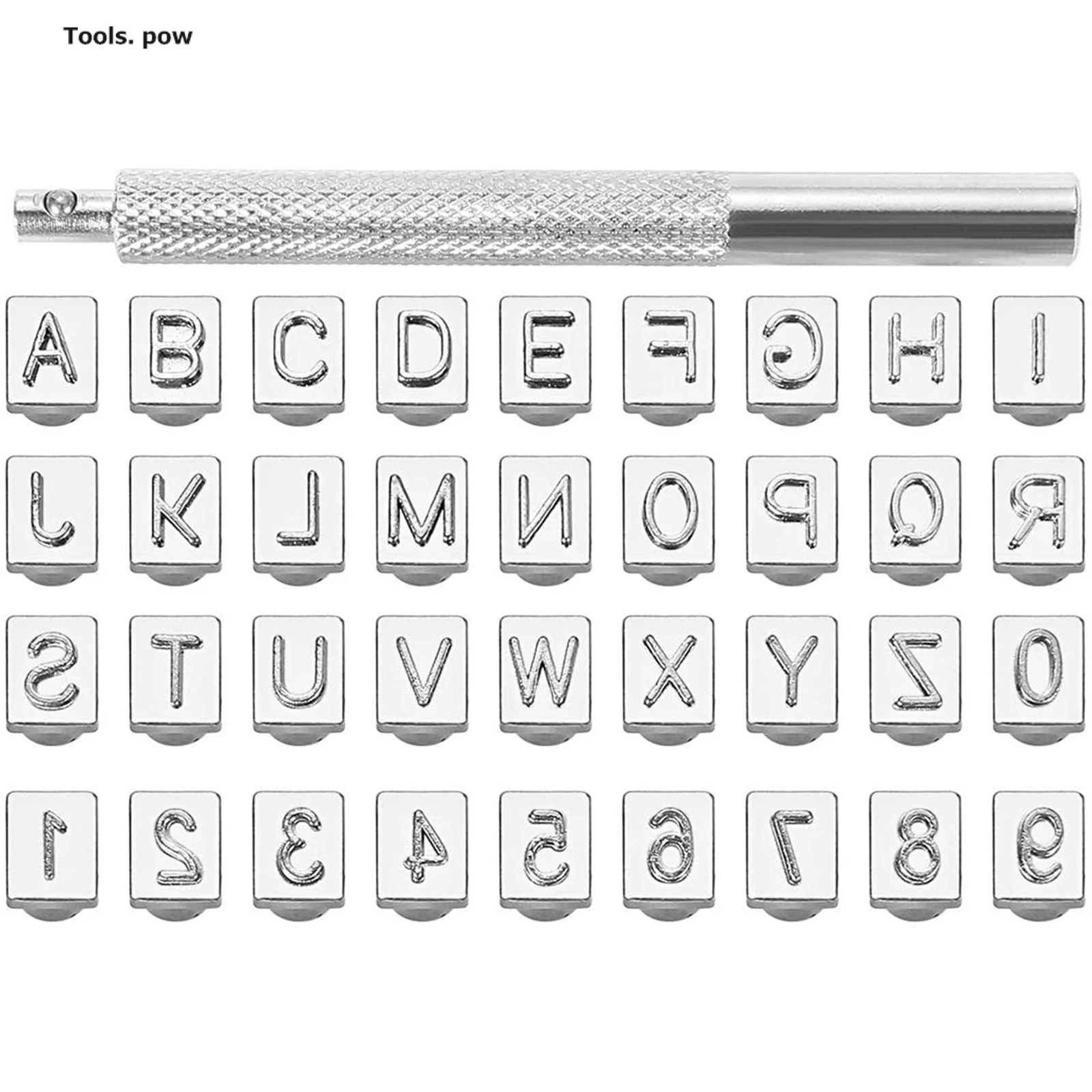 Leather Alphanumeric Stamp Leather English Stamp 37Pcs Letter Stamp