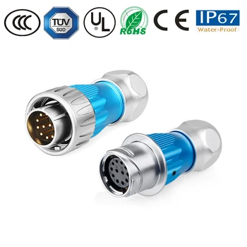 

Waterproof connector male plug female plug DH-24 12pin powercon/enclosures for electronics/solar /led strip connector semimetal