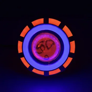 

Aluminum alloy motorcycle headlight electric vehicle cool car headlight spotlight Devil eye lens headlight