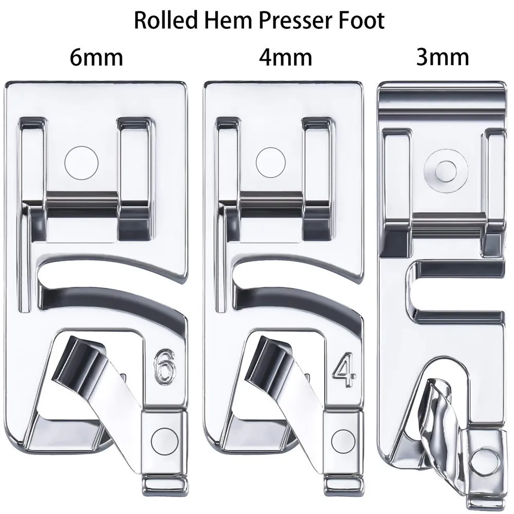 3 шт. Швейные аксессуары узкосвернутый подол швейная машина Прессер для ног набор бытовой швейный пресс для ног инструмент# T2