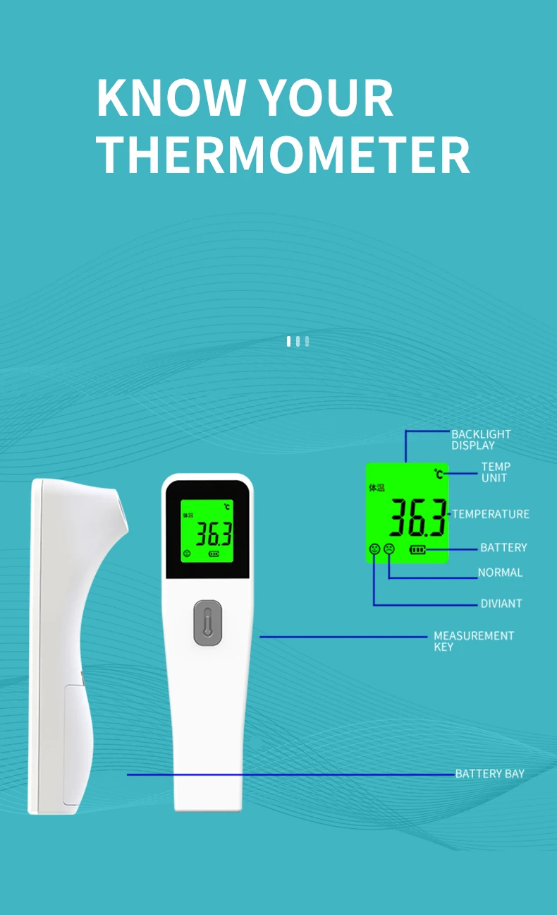 Baby Thermometer LCD Measurement Non-contact Body IR Children Fever Forehead Digital Infrared Use Adult Temperature Termometro