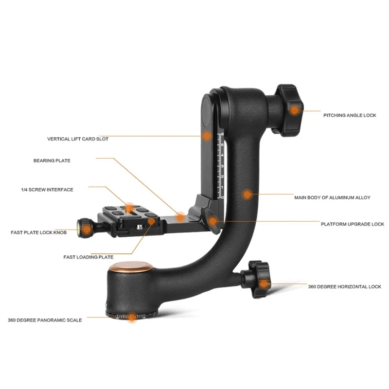 Профессиональная головка штатива для камеры Gimbal с большой емкостью нагрузки
