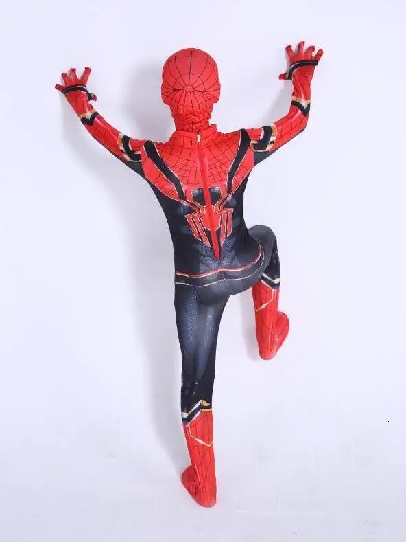 "Человек-паук" далеко от дома Бальные Косплэй костюм Железный Человек-паук миль Моралес супергероя боди Детский комплект одежды для маленьких мальчиков костюмы зентай