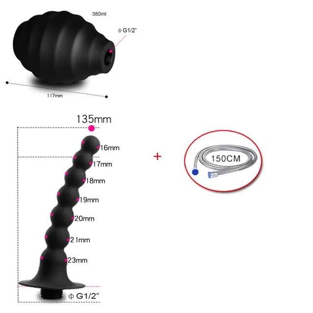 Силиконовая Клизма Душ попа очиститель для секса биде путешествия биде душ ирригатор анальный стиральная клизма - Цвет: 1pc