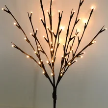 Светодиодный светильник на батарейках 2" 60 Светодиодный светильник на рождественскую ветку украшение свадебного стола веточка светильник