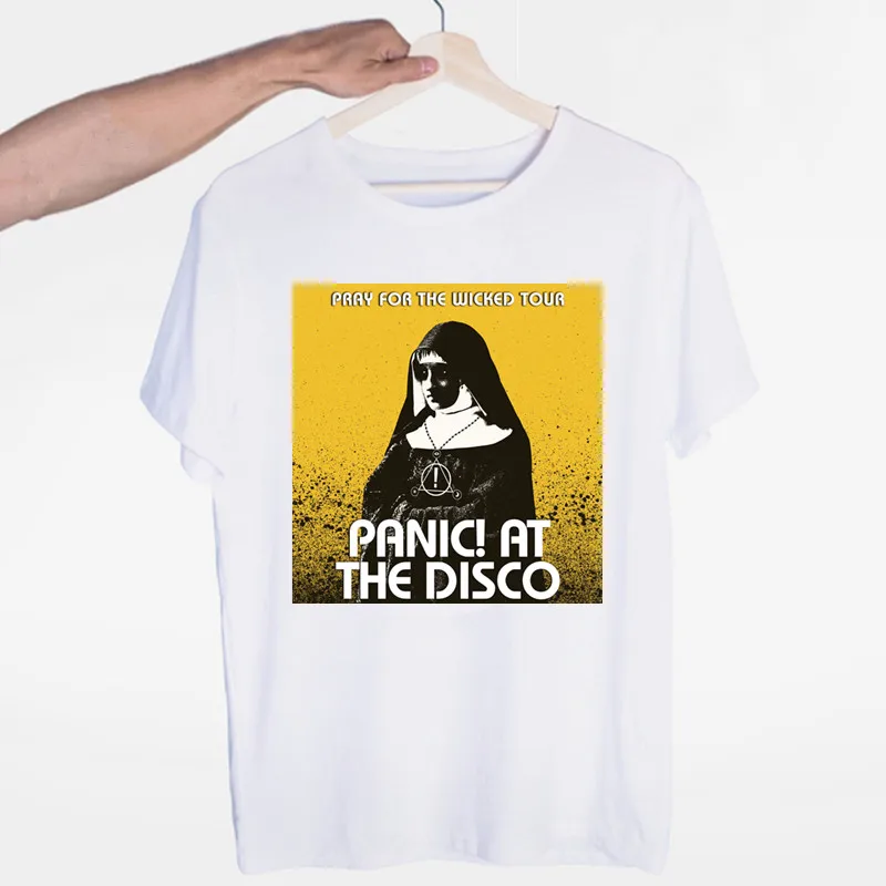 Мужская футболка с принтом Panic! At The Disco модная в стиле хип хоп для мужчин и женщин