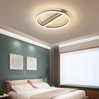 

New Minimalist Gray/Gold Led Chandelier lights For Bed room Study room led lamp Home Deco plafon led Modern chandelier lighting