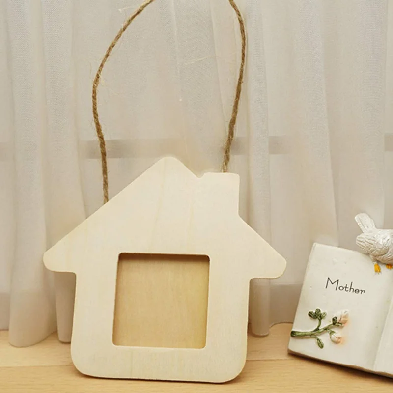 10 шт. Рождественский DIY деревянная фоторамка подвесной бумажный держатель для фотографий украшение стены пятиконечная звезда фотобанк реквизит