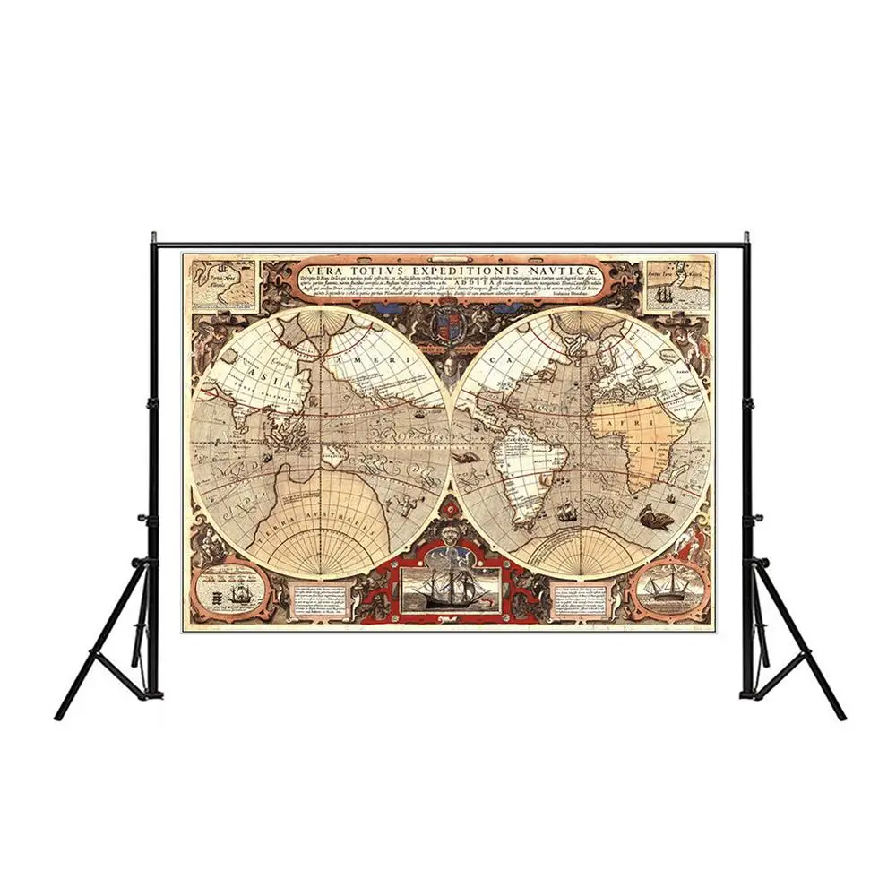 150x225cm Classical Period World Map Posters and Prints Renaissance Wall Art Picture Canvas Painting Living room Home Decor