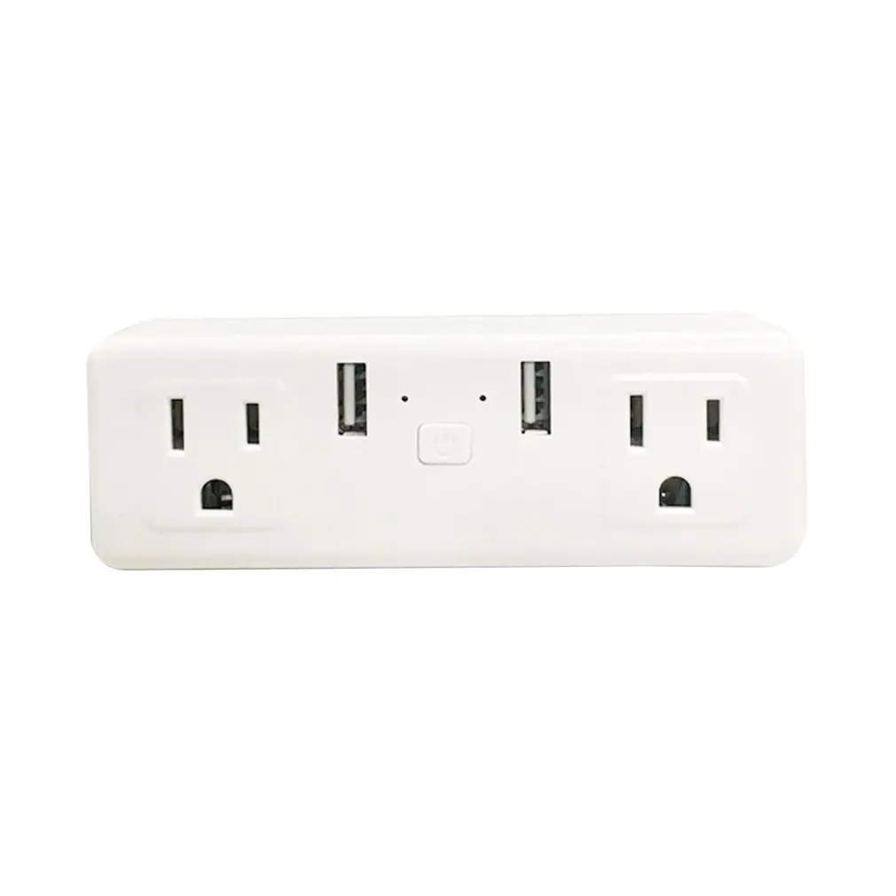 Wifi Smart Plug с двумя USB двухъядерный процессор дистанционное управление порты синхронизации розетка беспроводной выход Голосовое управление